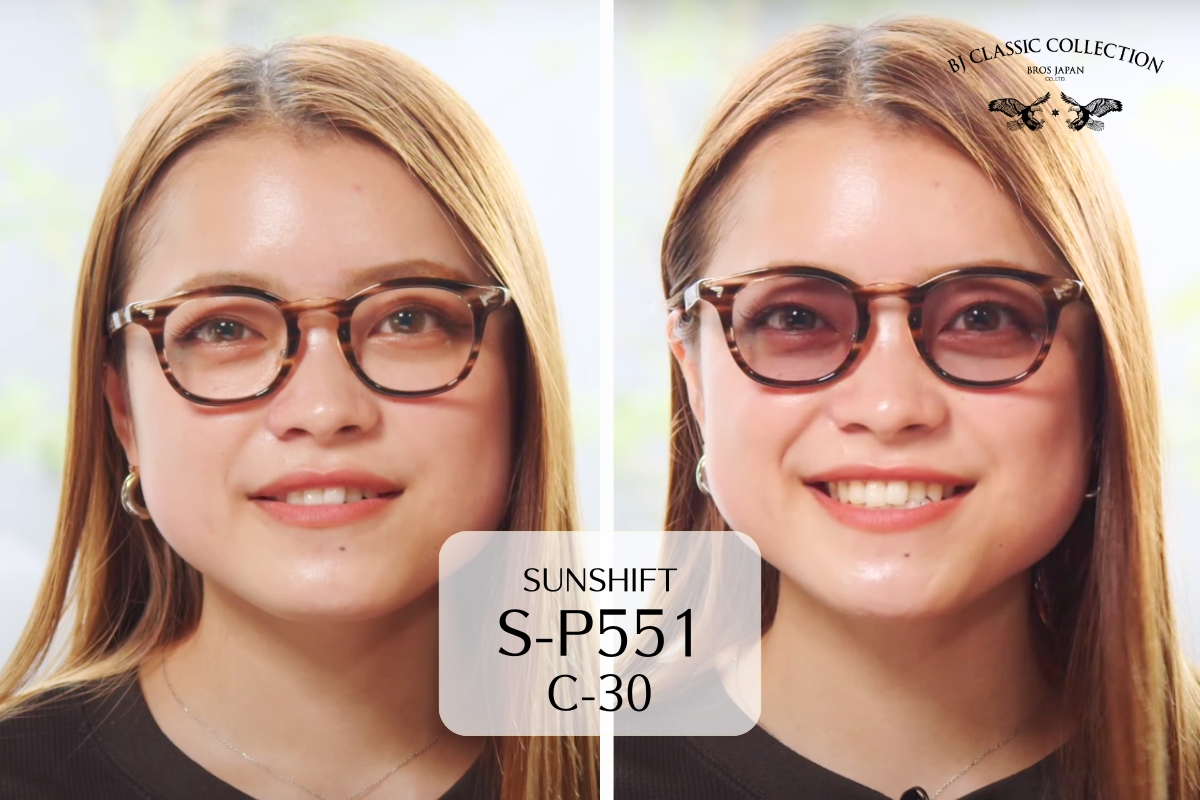 BJ CLASSIC COLLECTION調光サングラス「S-P551」のサイズ