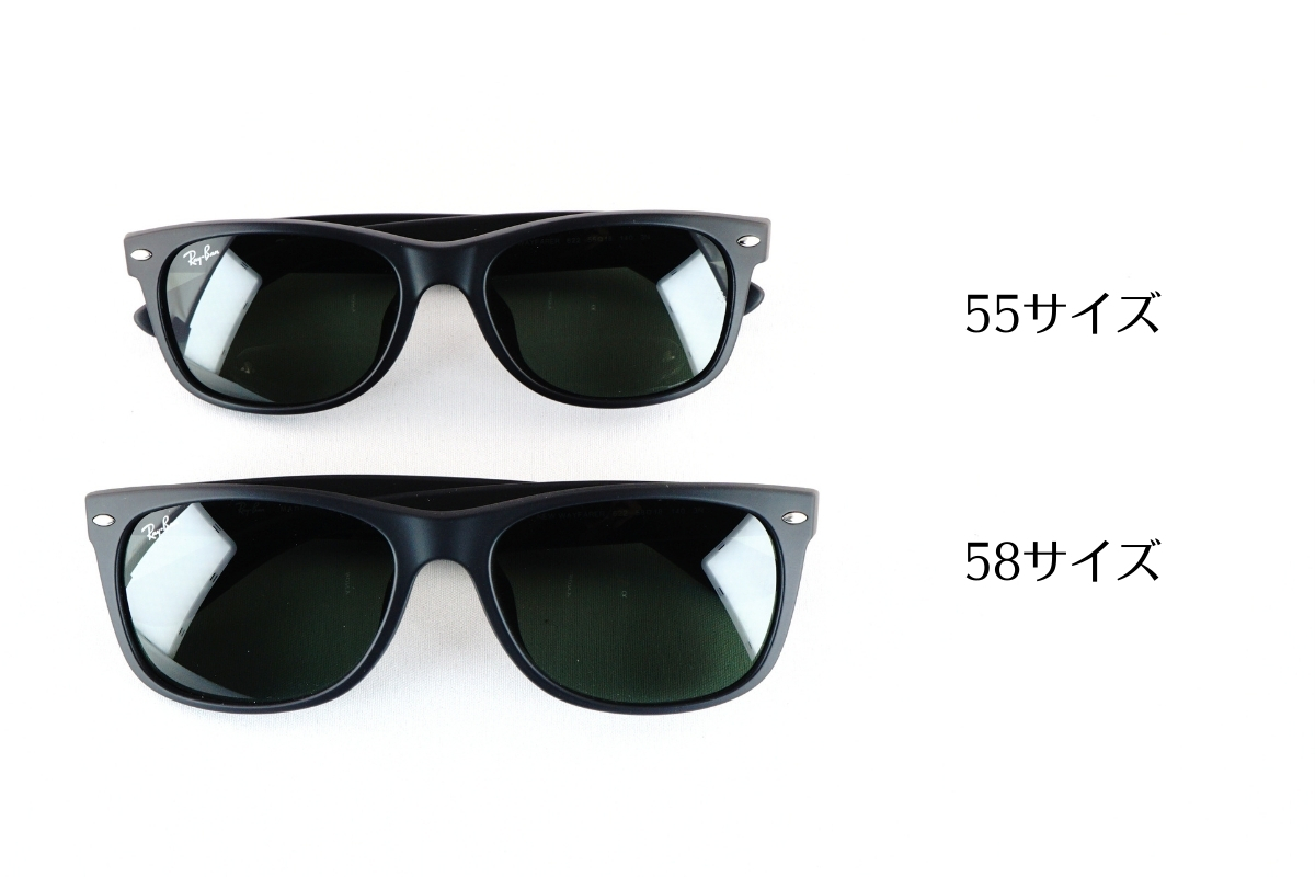「NEW WAYFARER/RB2132-F」のサイズ感