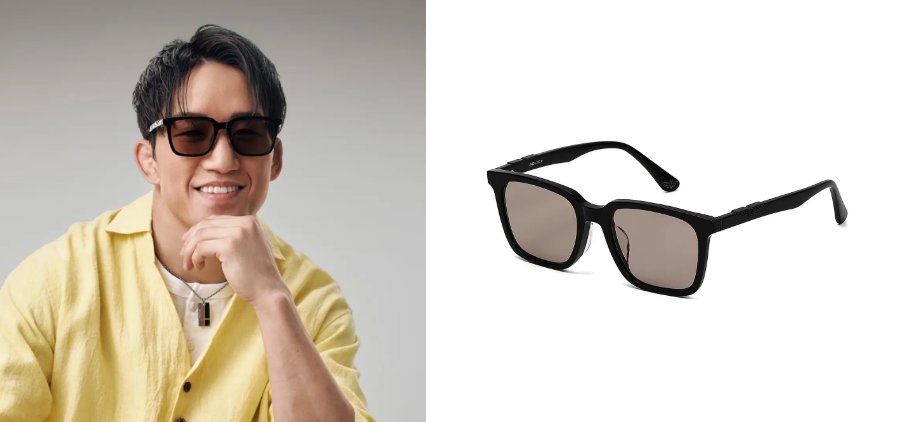 朝倉海さん着用のサングラス「SPLP84K Col.700K」