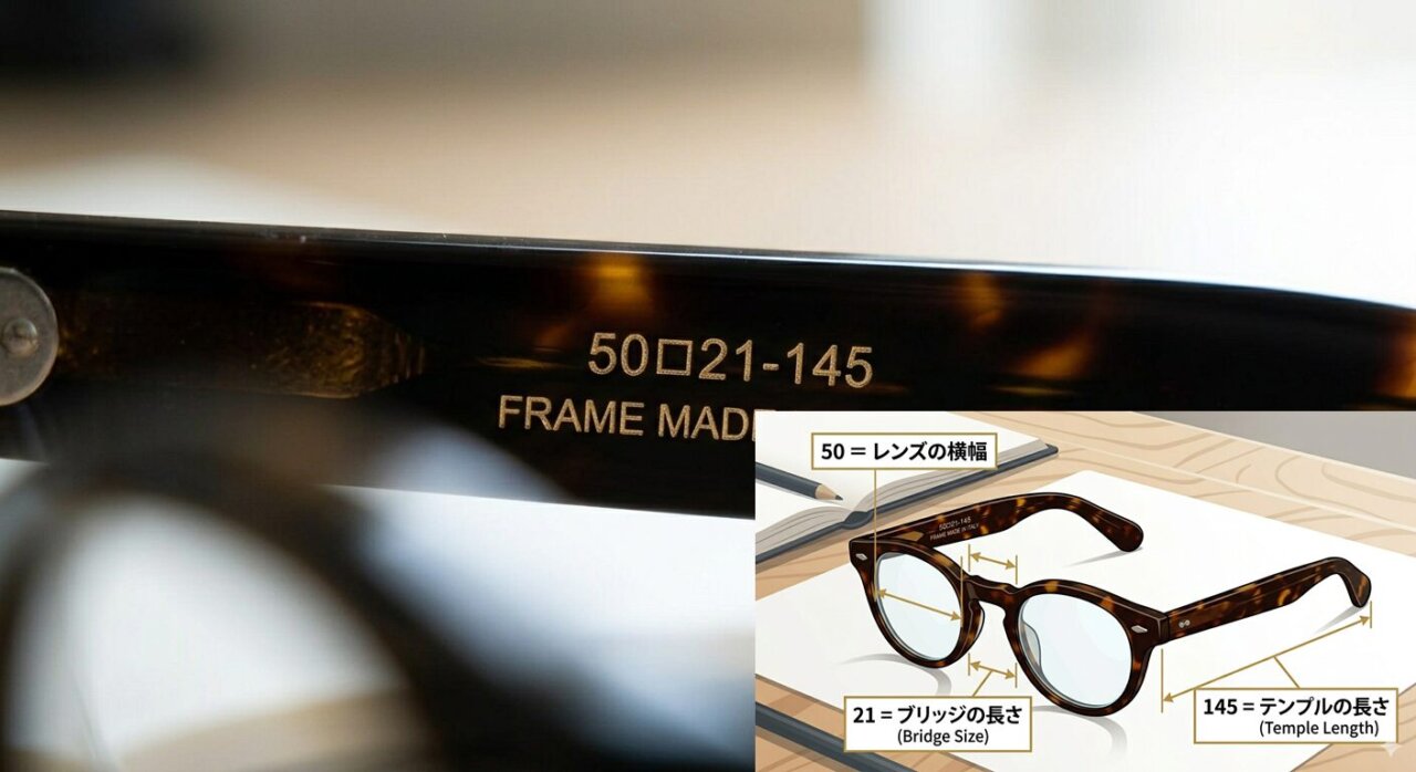 メガネのサイズ感チェック